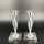 Elegantly shaped pair of candlesticks in sterling silver