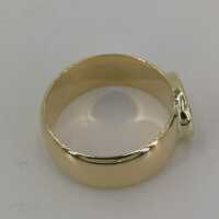 Vintage mens ring in gold with free engraving plate