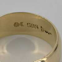 Vintage mens ring in gold with free engraving plate