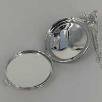 Vintage Victorian style silver mirror locket