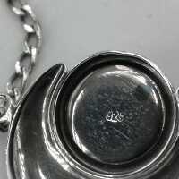 Vintage Rosenquarz Collier aus Silber