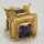Vintage Pagoden Charm-Anhänger aus Gold und Edelsteinen