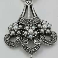 Elegante Art Deco Halskette aus 925er Silber