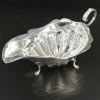 Exquisite small gravy boat in sterling silver