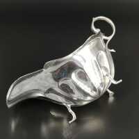 Exquisite small gravy boat in sterling silver