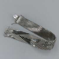 Vintage Damen Backstein-Armband aus Silber