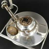 Antique silver-plated warming stand from England