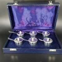 Antikes Silber - Annodazumal Antikschmuck: Vintage Set Gewürz- oder Kaviarschälchen in Silber kaufen