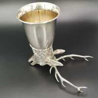 Vintage camber or stirrup cup in silver