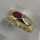 Vintage Schmuck in Gold - Annodazumal Antikschmuck: Eleganter Bandring in Gold mit einem Rubin und Diamanten kaufen