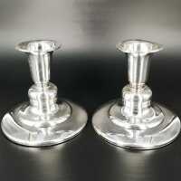 Vintage pair of silver candlesticks