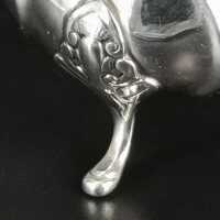 Antike Gewürzschale aus Silber mit Glaseinsatz