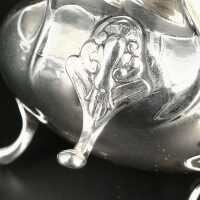 Antike Gewürzschale aus Silber mit Glaseinsatz