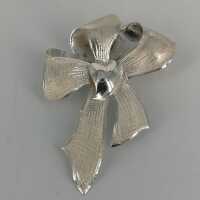 Elegant vintage bow brooch in 835/- silver