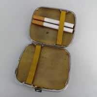 Art Deco silver cigarette case with erotic motif