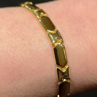 Antikschmuck für Damen - Annodazumal Antikschmuck: Vintage Goldarmband mit geometrisch geformten Gliedern kaufen