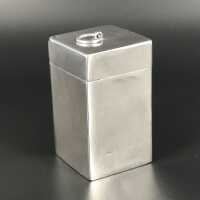 Antique silver snuff box in cuboid shape