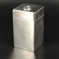 Antique silver snuff box in cuboid shape
