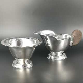 Antikes Silber - Annodazumal Antikschmuck: Art Deco Milch und Zucker Set in Silber kaufen