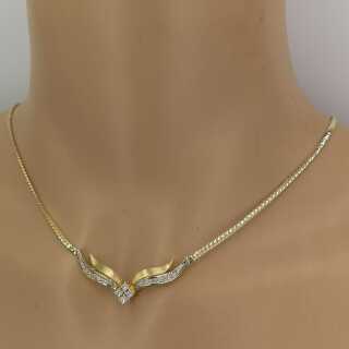 Antikschmuck für Damen - Annodazumal Antikschmuck: Vintage Collier in Gold mit Diamanten kaufen