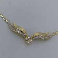 Filigranes Vintage-Collier aus 585er Gold und Diamanten