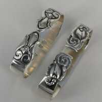 Entzückendes Paar Art Deco Serviettenringe in Silber 