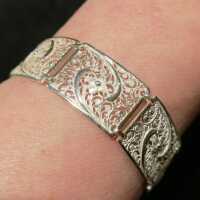 Antikschmuck für Damen - Annodazumal Antikschmuck: Filigranes Armband in Silber kaufen