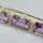 Art Deco bar brooch in gold-plated silver with amethysts