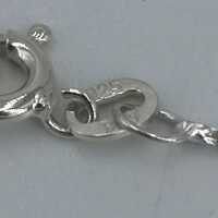 Vintage Halskette aus Silber, besetzt mit leuchtenden Rheinkieselsteinen