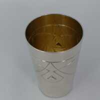 Art Deco drinking mug in 800 silver