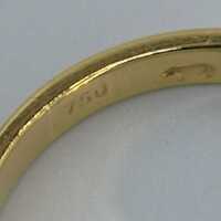 Vintage Verlobungsring handgefertigt in 750er Gold mit Brillant