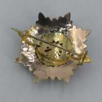 Biedermeier garnet brooch in gold doublé