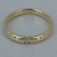 Vintage engagement ring in 585 yellow gold with a brilliant-cut diamond