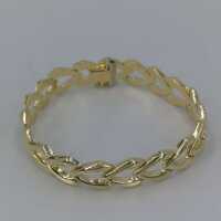Delicate ladies bracelet in 585 yellow gold with heart-shaped links