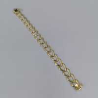 Delicate ladies bracelet in 585 yellow gold with heart-shaped links