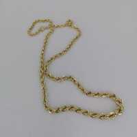Elegant gradient cord necklace in yellow gold
