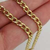 Vintage Schmuck aus Gold - Annodazumal Antikschmuck: Elegante Flachpanzer Halskette aus massivem Gold kaufen 