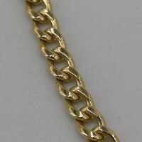 Vintage flat armour necklace in solid 750 yellow gold