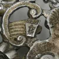 Antike Halskette aus Silber aus der Neo-Renaissance um 1880