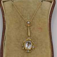 Antikschmuck - Annodazumal Antikschmuck: Viktorianisches Negligé Collier in Gold kaufen