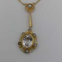 Viktorianische Negligé Halskette aus Gold um 1880