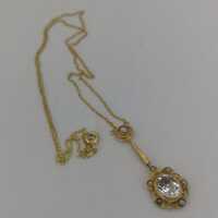 Victorian negligee necklace in gold around 1880