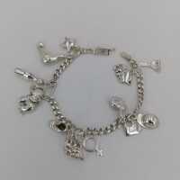Vintage charm bracelet from the 1960s in silver