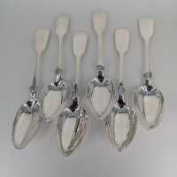 Set of six hand-forged tablespoons, made around 1900