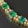 Elegant ladies necklace in 750 gold with deep green emeralds and diamonds