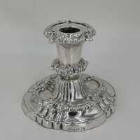 Antique single candlestick made from 925/- sterling silver