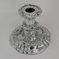 Antique single candlestick made from 925/- sterling silver