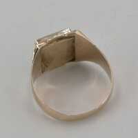 Art Deco mens ring in 585 rose gold and gemstones