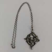Putto pendant in silver from the Neo-Renaissance period