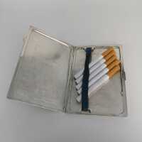 Zigaretten- oder Spielkartendose aus Silber mit erotischem Motiv